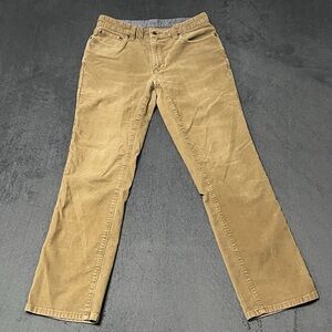 LL Bean Corduroy Pants Mens 32x31 Brown Standard Fit Stretch Straight Leg Casual